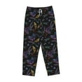 thumbnail image 4 of Goofa Lavender Flowers Printed Soft Pajama Pants for Women, Wide Leg Comfy Casual Lounge Yoga Pants-Large, 4 of 9