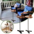 thumbnail image 2 of Walnut Sofa Edge Table Mini Solid Wood Small Edge Table Small Sized Living Room Retro Bedside Table Multifunctional Tea Table Solid Wood Storage Rack 55Cm Utility, 2 of 4