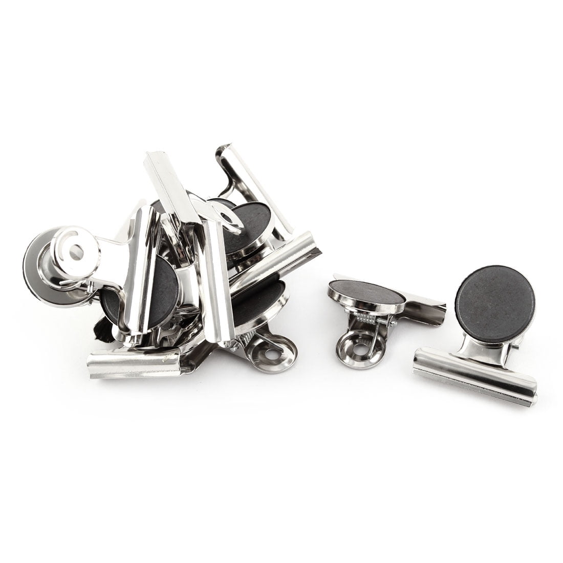 Office Metal Document Invoice Paper Clamp Ticket Binder Clip Black 6pcs