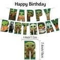 thumbnail image 2 of Yoda Happy Birthday Banner Birthday Party Supplies Decorations Anime Themed Birthday Party Backdrop, 2 of 3