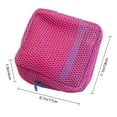 thumbnail image 6 of OIUR Portable Cosmetic Bag Square Mesh Storage Pouch Zipper Closure Bright Colors Mini Zipper Coin Purse Stationery Case, 6 of 7