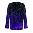 thumbnail image 5 of Purple Women's Long Sleeve T-shirt, Women'S Long Sleeved V Neck Floral And Plant Printed Casual Fashion T Shirt Top,Women's Long sleeve T-shirt XL, 5 of 5