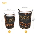 thumbnail image 3 of Fuzoiu HAPPY NEW YEAR 2024 Print Circular Hamper,Laundry Basket with Handle,Collapsible Laundry,Dirty Clothes Storage Basket,for Bedroom Bathroom Dorm Living Room-Small, 3 of 6