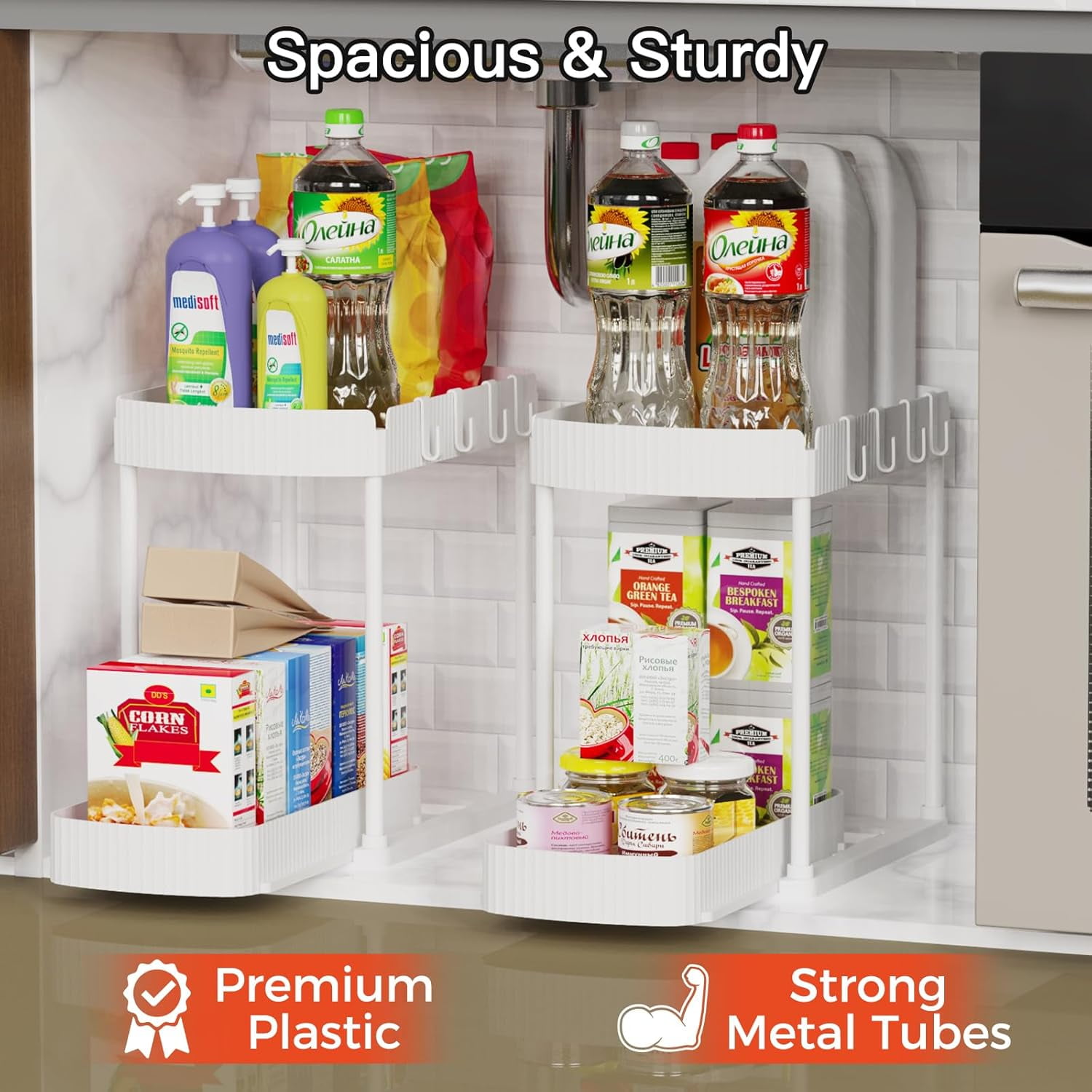 Under Sink Organizers and Storage for Bathroom & Kitchen, Under Cabinet Organizers and storage
