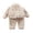 Beige, variant on 1-7T Toddler Little Boys Girls Winter Warm Fleece Clothes 2Pcs Kids Casual Thick Plush Zipper Jacket Coat with Pockets Solid Long Pant Set