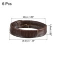 thumbnail image 2 of Uxcell 6 Pack PU Leather Loops Retaining Ring for 22mm Width Watch Band, Dark Brown, 2 of 5