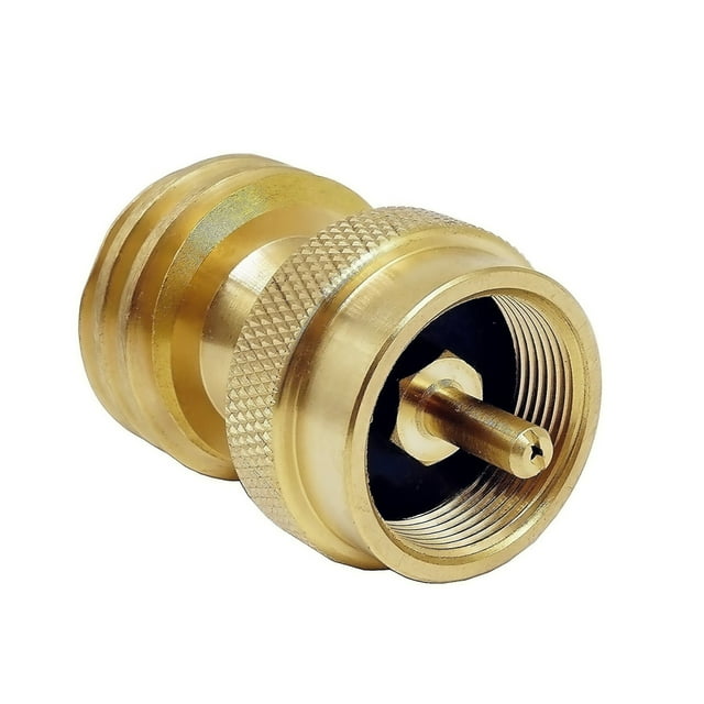 Propane Adapter for Outdoor Cooking Universal Compatibility Solid Brass, Simplified Connection to BBQ Gas Grills
