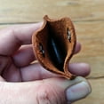 thumbnail image 4 of Large handmade leather keychain; Custom leather key sleeve for broken key, 4 of 7