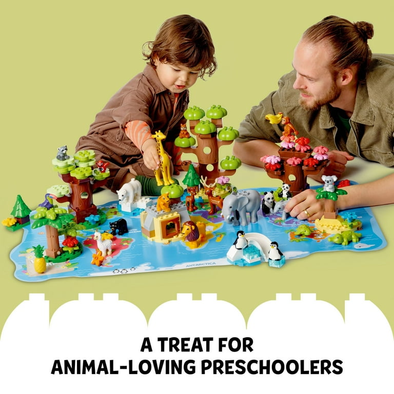 LEGO DUPLO Wild Animals of The World Toy 10975, with 22 Animal