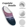 thumbnail image 5 of Lsque Boat Lighthouse Storm Waves Pattern Womens Comfort Cotton on Scuff With Memory Foam and Anti-skid Sole Slipper-42/43, 5 of 7