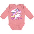thumbnail image 3 of Inktastic Little Sister Unicorn Girls Long Sleeve Baby Bodysuit, 3 of 5