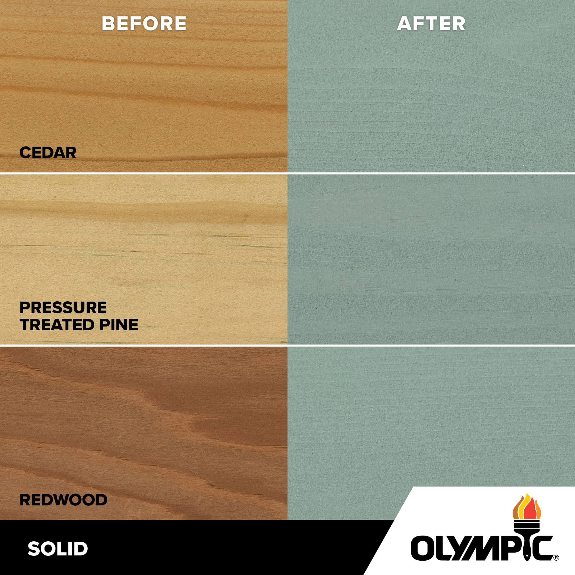Olympic Maximum 1 GallonSC-1054 Ocean Mist Solid Color Exterior Stain and Sealer in One