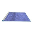 thumbnail image 2 of Ahgly Company Machine Washable Indoor Rectangle Oriental Blue Industrial Area Rugs, 3' x 5', 2 of 4
