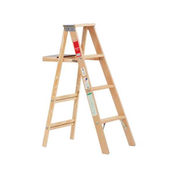 Michigan Ladder 48 in. H Wood Step Ladder Type III 200 lb. Walmart