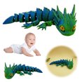 thumbnail image 2 of Articulación Baby Dragon Figurine Skeleton Ornament Flexible Foliation Toys 3D Impresión Realista para Adultos, 2 of 9