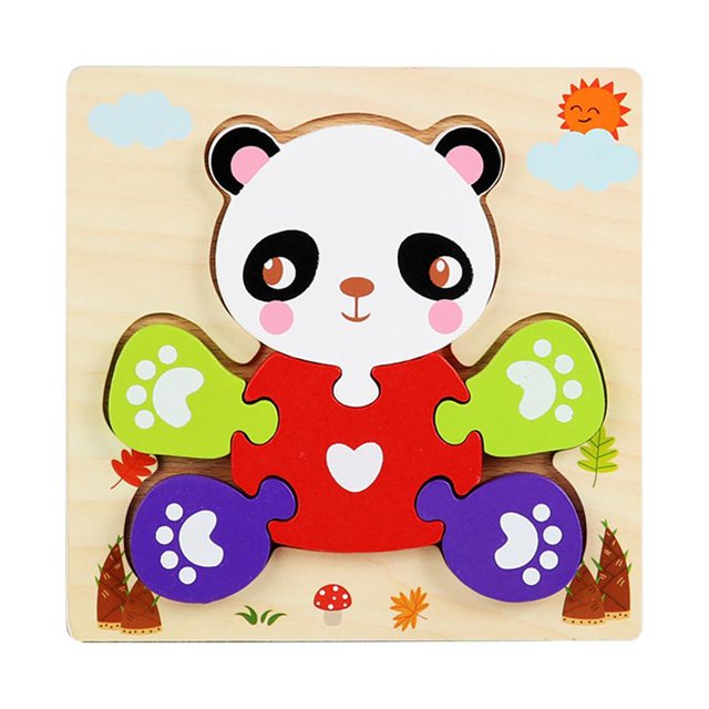 Rompecabezas De Madera Juegos De Rompecabezas 3D Rompecabezas De Animales Coloridos Para Niños Juguete De Aprendizaje Temprano Habilidades Motoras Juguete Para Niños Guardurnaity FN007398-01