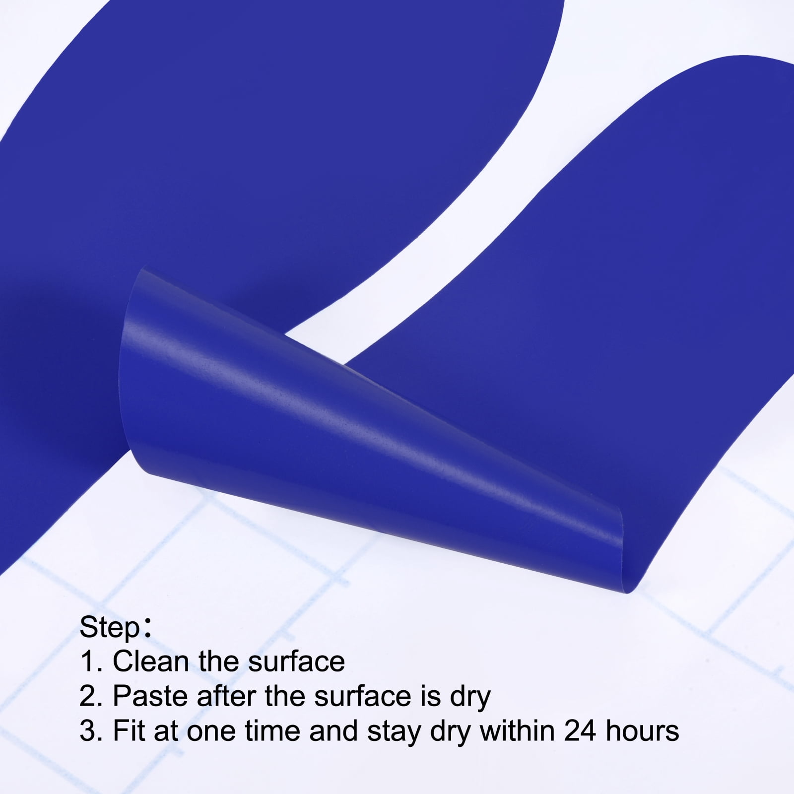 Unique Bargains Footprint Sticker Shoes Floor Decal Sign Dark Blue 6x2"