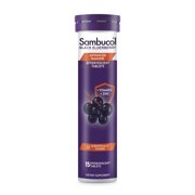Sambucol Black Elderberry Immune Support Effervescent Tablets, Vitamin C and Zinc, 15 Count