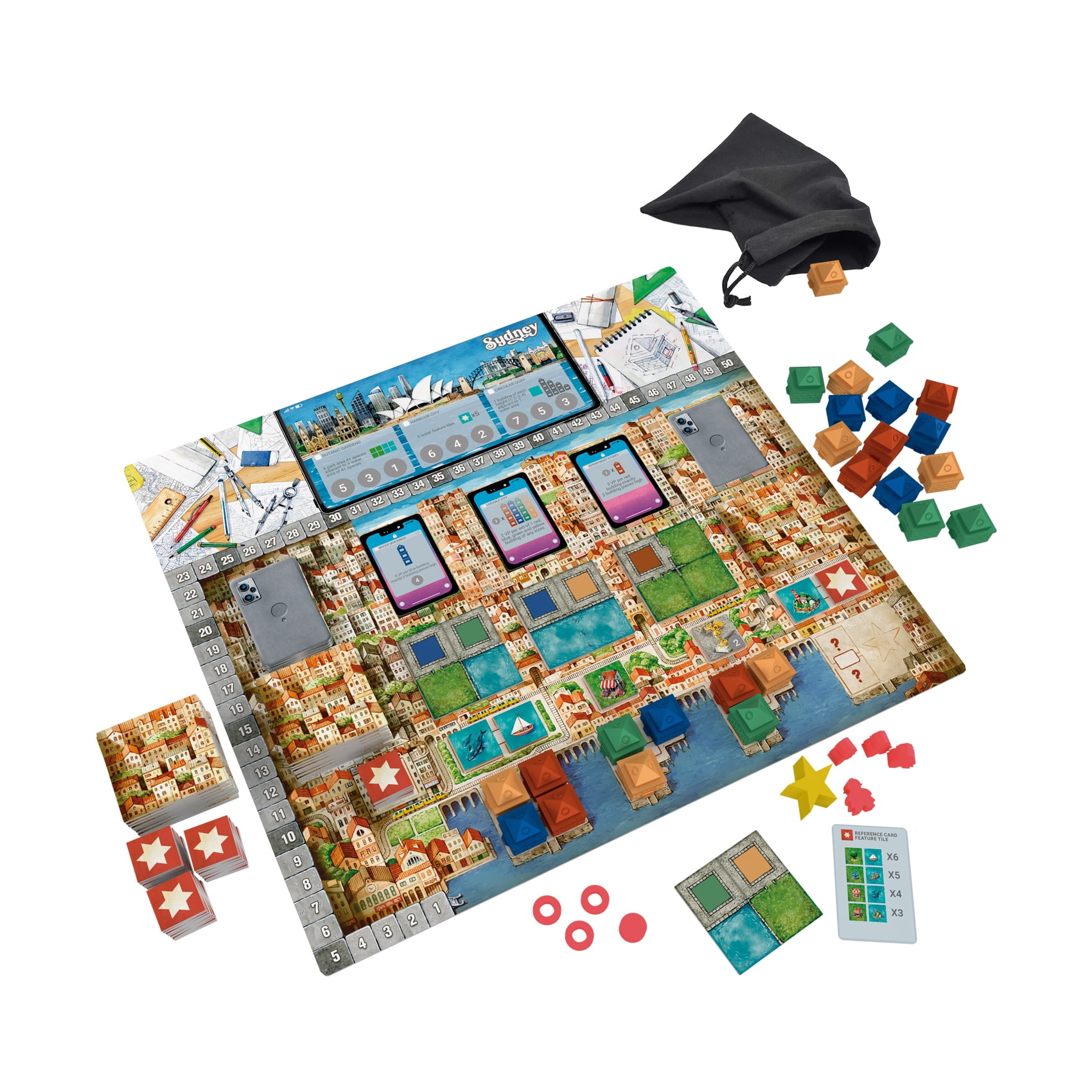 Devir - Cities Urban Planning Board Game for 2–4 Players Ages 10+, City Building Strategy Tabletop Game, 35-Minute Playtime