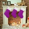 thumbnail image 4 of SKYSONIC Christmas Stocking Personalized Solid Color Large Candy Stocking Hanging Gift Xmas Stockings Decoration 2 PCS for Family Holiday Party Ornaments Decor Fireplace, 4 of 7