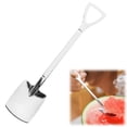 thumbnail image 4 of Flatware Tableware Plastic dining spoon-1 Cake Fruit Spoon Stainless Steel Spoon * 3+1 Cake Fruit Spoon Stainless Steel Spoon * 3 Metal(Silver, One Size*3+One Size*3), 4 of 8