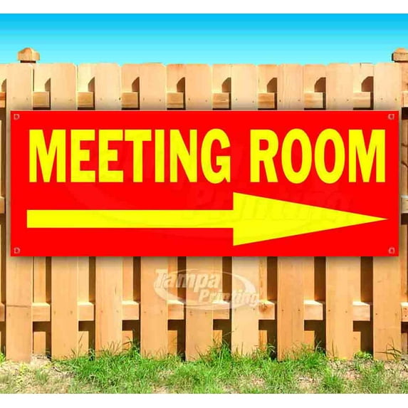 Meeting Room 13 oz Vinyl Banner With Metal Grommets