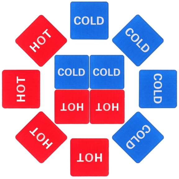 Masteelf Water Heater Labels Acrylic Material for Safety Signs Assorted Color 6 Pairs