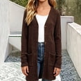 thumbnail image 3 of HAOTAGS Girls Sweater Jacket Loose Fit Winter Warm Thin Long Sleeve Cardigan Brown Size 5T, 3 of 5