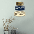 thumbnail image 3 of Fancy Employees Only (Workers) Sign (Ivory/Dark Brown) - Large, 3 of 4
