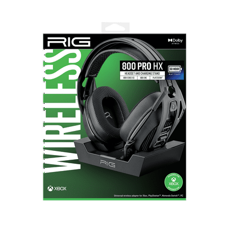 RIG 800 PRO HX Wireless Gaming Headset and Base Station for Xbox One, X/S, PlayStation & PC - Black