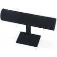 thumbnail image 2 of Jewelry Display T Stand Velvet Bracelet Holder for Retail Store Showcase Tower Support Hair Band Organizer Black, 2 of 9