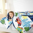 thumbnail image 3 of jejeloiu Cartoon Poloce Car Queen Comforter Set,Equipment Vehicle Bedding Sets,Moderb City Bedding Comforter Set For Teens,Luxury Bedroom Decor Reversible,3-Piece, 3 of 8
