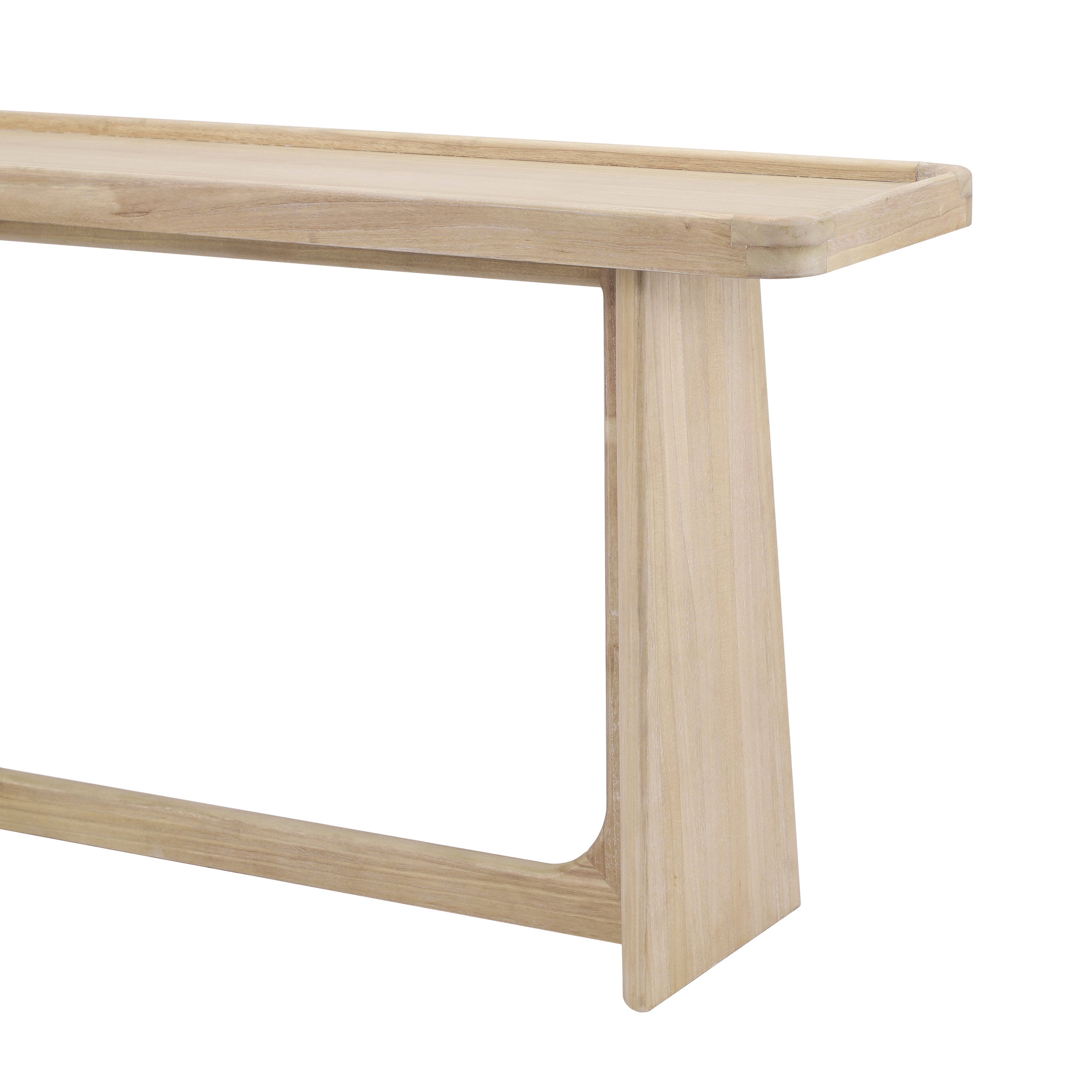 Euroco 58" Console Table with Tray Top Design, Narrow Long Sofa Table with Wood Frame, Farmhouse Entryway Table for Living Room, Hallway,Foyer,Natural