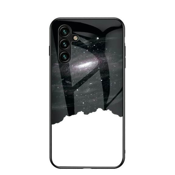 SaniMore for Samsung Galaxy A34 5G 6.5 2023 Case, Toughened Glass & TPU Bumpers Anti-Fall Strong Lightweight Starry Sky Glass Full Body Protective Cover for Samsung A34 5G, Cosmic Star