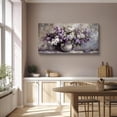 thumbnail image 3 of Large Wall Art for Living Room Purple Flowers Still Life Decoration Print Floral Botanical Painting Rustic Wall Decor for Kitchen Dining Room Modern Farmhouse - 29"x57", 3 of 7
