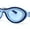 Navy - Blue, variant on Womens Unique Retro Futurism Thick Plastic Cat Eye Concave Sunglasses Navy - Blue