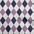 thumbnail image 1 of oneOone Cotton Jersey Purple Fabric Check Argyle Dress Material Fabric Print Fabric By The Yard 58 Inch Wide, 1 of 5