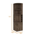 thumbnail image 3 of FM FURNITURE Seattle Bar Cabinet with 2 Doors Engineered Wood Dark Brown, 3 of 6