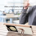 thumbnail image 3 of for Samsung Galaxy Z Flip 5 Case with Stand 360° Rotatable Ring Holder Kickstand [Magnetic Car Mount] Gold Plating for Women Men Shockproof Protective Cover for Samsung Z Flip 5 5G (White), 3 of 14