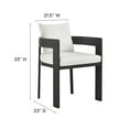 thumbnail image 4 of Modway Tahoe Aluminum Outdoor 9-Piece Patio Dining Set in Gray/White, 4 of 6
