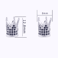 thumbnail image 3 of Crown Beads Rhinestone Shiny 8PCS Large Hole Crown Charms Cubic Zirconia Beads, 3 of 10