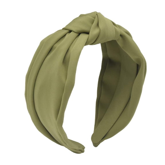 LinYooLi 1Pcs Knotted Turban Wide Knot Headbands, Solid Colors Hair Headwear for Women