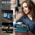 thumbnail image 3 of CaseMe Leather for Samsung Galaxy A27 5G Case, Flip Wallet Leather Case with Card Holder Magnetic Closure Phone Cases,Blue,For Galaxy A27 5G, 3 of 10