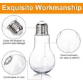 thumbnail image 5 of Plastic Light Bulb Jars,TGY 20 Pcs Light Bulb Candy Container, Clear Plastic Fillable Bulb Ornaments for Party Favors DIY Crafts Candy Decoration, 5 of 7