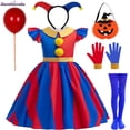 thumbnail image 3 of Disfraz de Cosplay de Anime Pomni The Amazing Digital Circus 2024, mono para niños, traje de Halloween, disfraz de Purim para niños, disfraz de dibujos animados para Cosplay, 3 of 5
