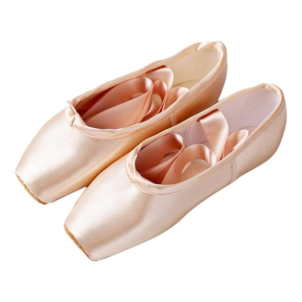 Zapatos de Ballet de niña bailarina de color rosa para mujer