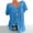 Light Blue, variant on Womens Plus Size $5,Women Plus Size Short Sleeves V-Neck Print Blouse Pullover Tops Short Sleeve Blouses Sky Blue XXXXL