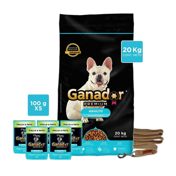 Croqueta para perros Ganador Premium adultos razas pequeñas 20 kg bundle