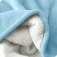 thumbnail image 4 of Bare Home Plush Sherpa Bed Blanket - Fluffy & Soft - Reversible - Lightweight - Full/Queen, Light Blue, 4 of 7