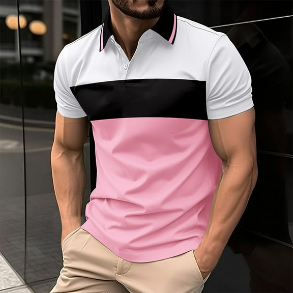 CaiJunJia George Polo Shirt,Men's Jersey Cotton Short Sleeve Polo Shirt - Breathable Performance Polo (Available in Big & Tall)